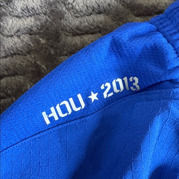 Adidas Blue and Red Basketball Shorts team issued 2013 Houston 4XL length 2 new - Picture 6 of 14